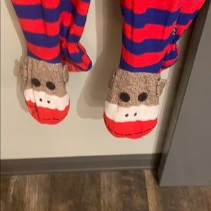 Nick & Nora Adult Sock Monkey Terri Onesie